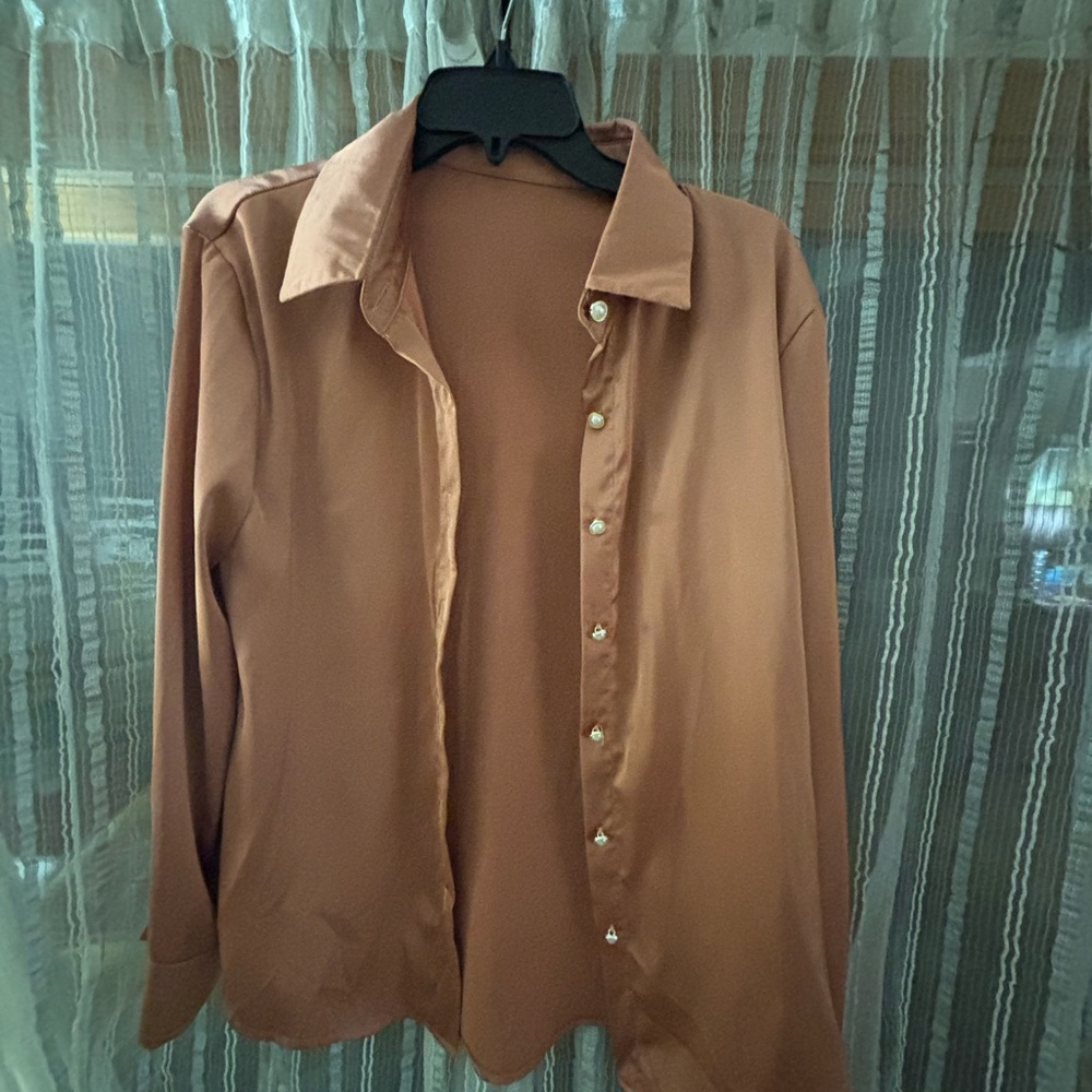 SHEIN Women's Brown Blouse